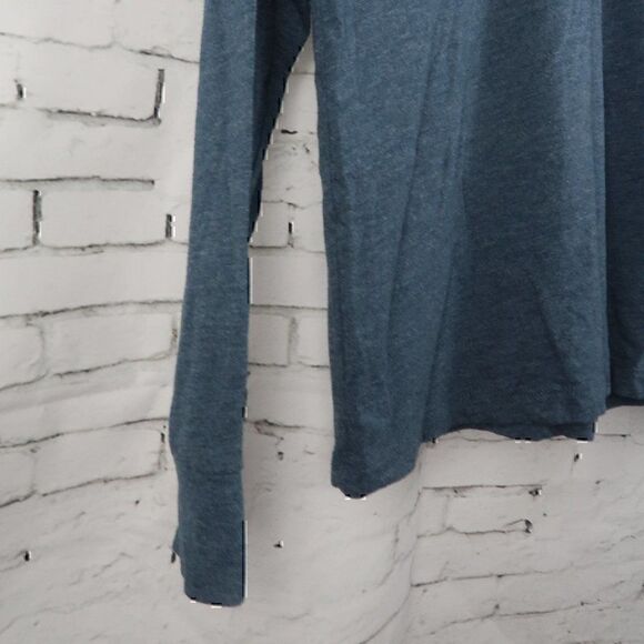 WOD BOM BLUE LONG SLEEVE LIGHTWEIGHT HOODIESHIRT WOMENS SIZE SMALL - Picture 6 of 8